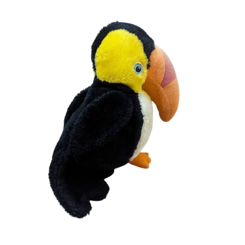 Vintage Wallace Berrie Co. Toucan Plush 1981 Black Yellow Orange  Stuffed Animal